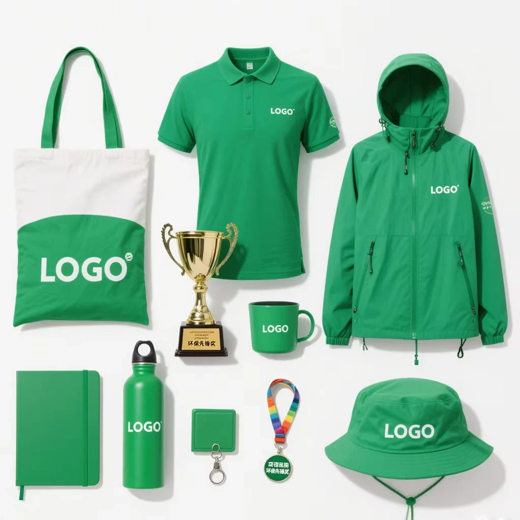 Real event kit example with a drawstring bag, apparel and giveaway items