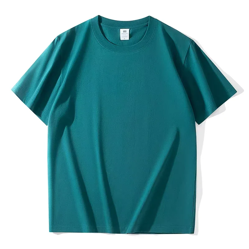 Real blank teal short-sleeve event T-shirt color reference