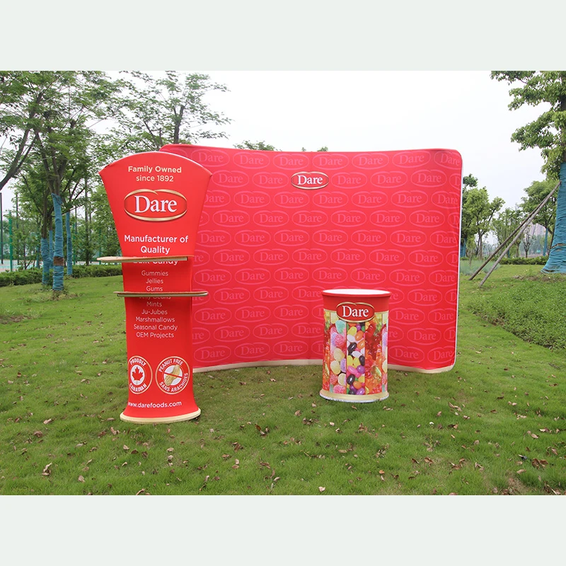 Fond de stand en tissu tendu personnalisé