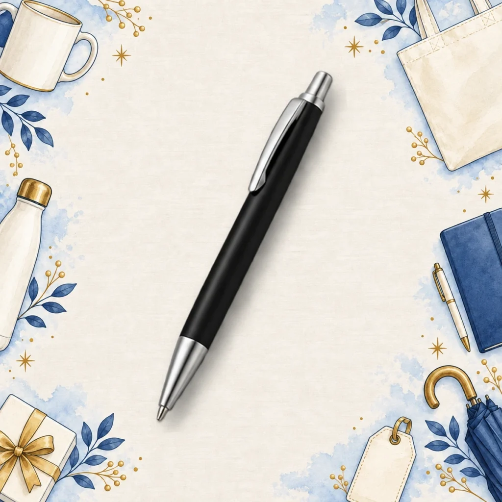 Black promotional pen example