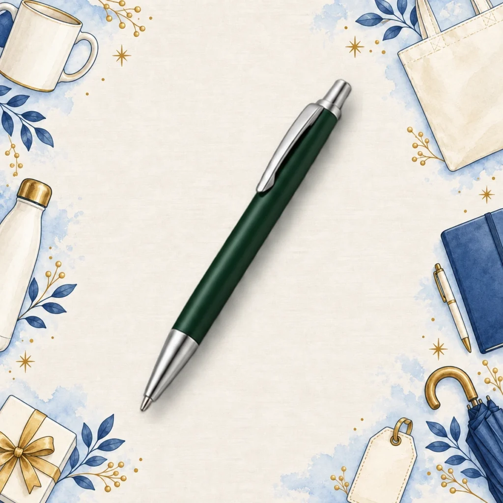 Green promotional pen example