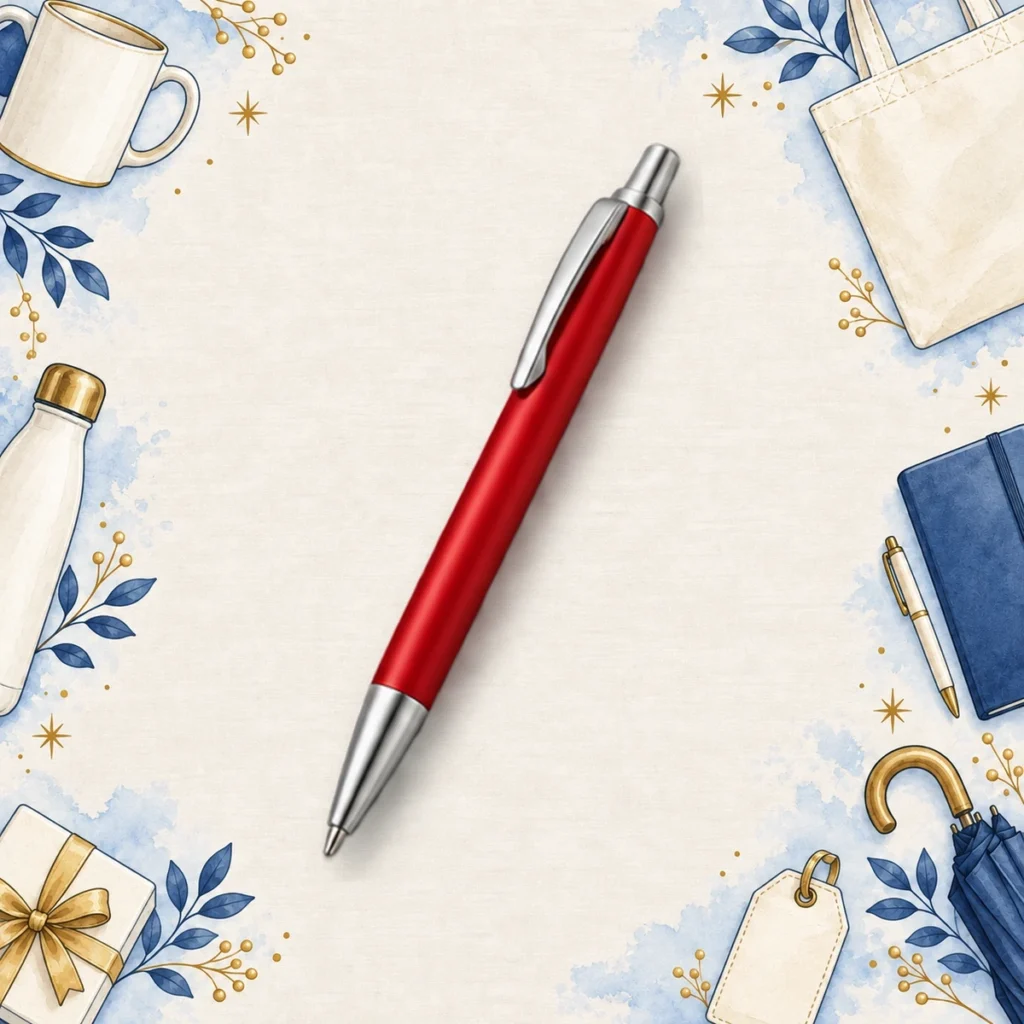 Red promotional pen example