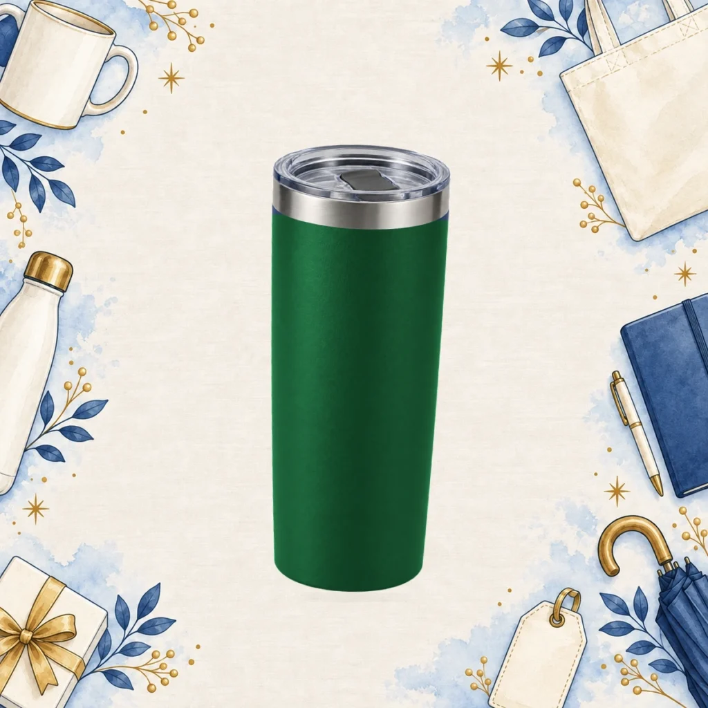 Green lidded tumbler example