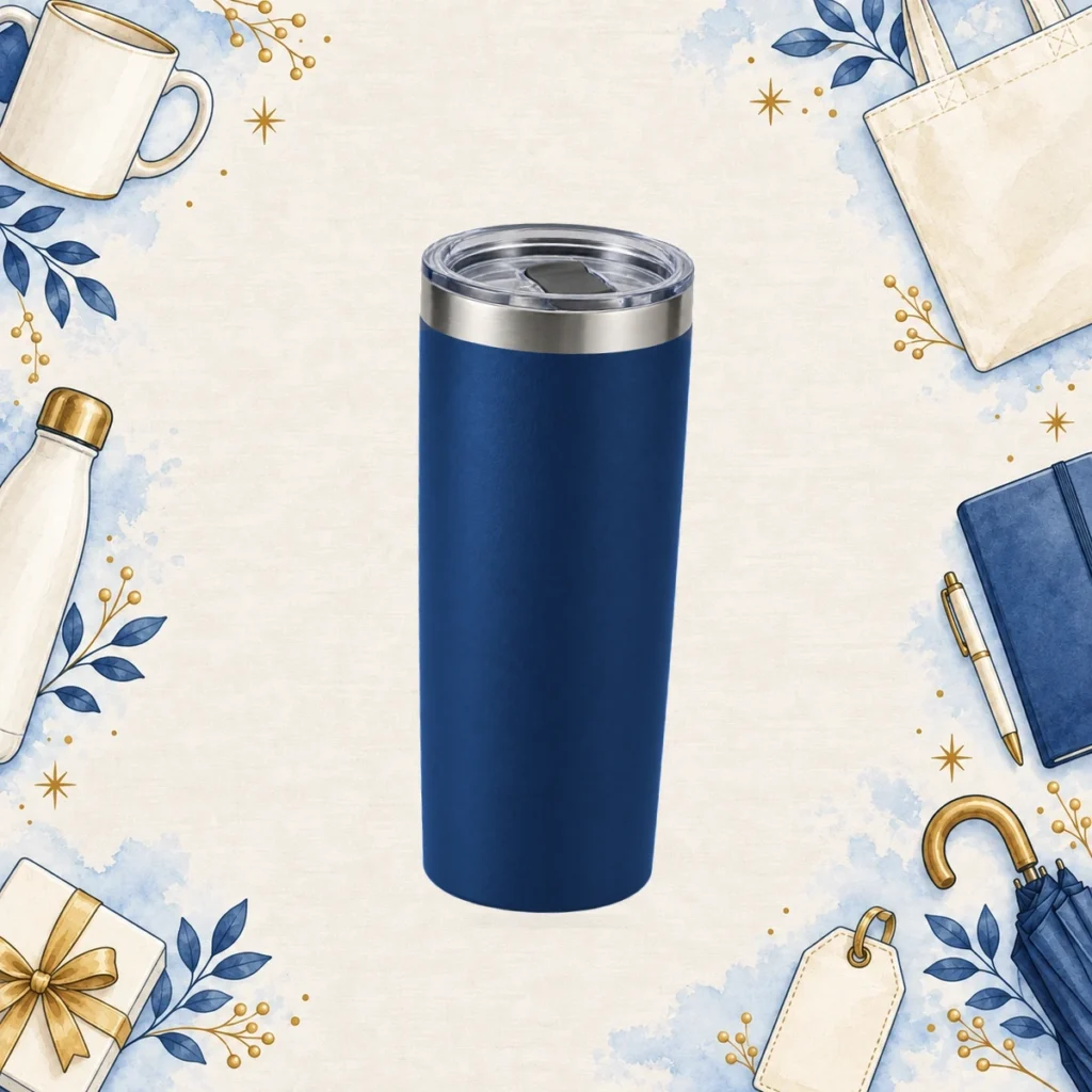Navy lidded tumbler example