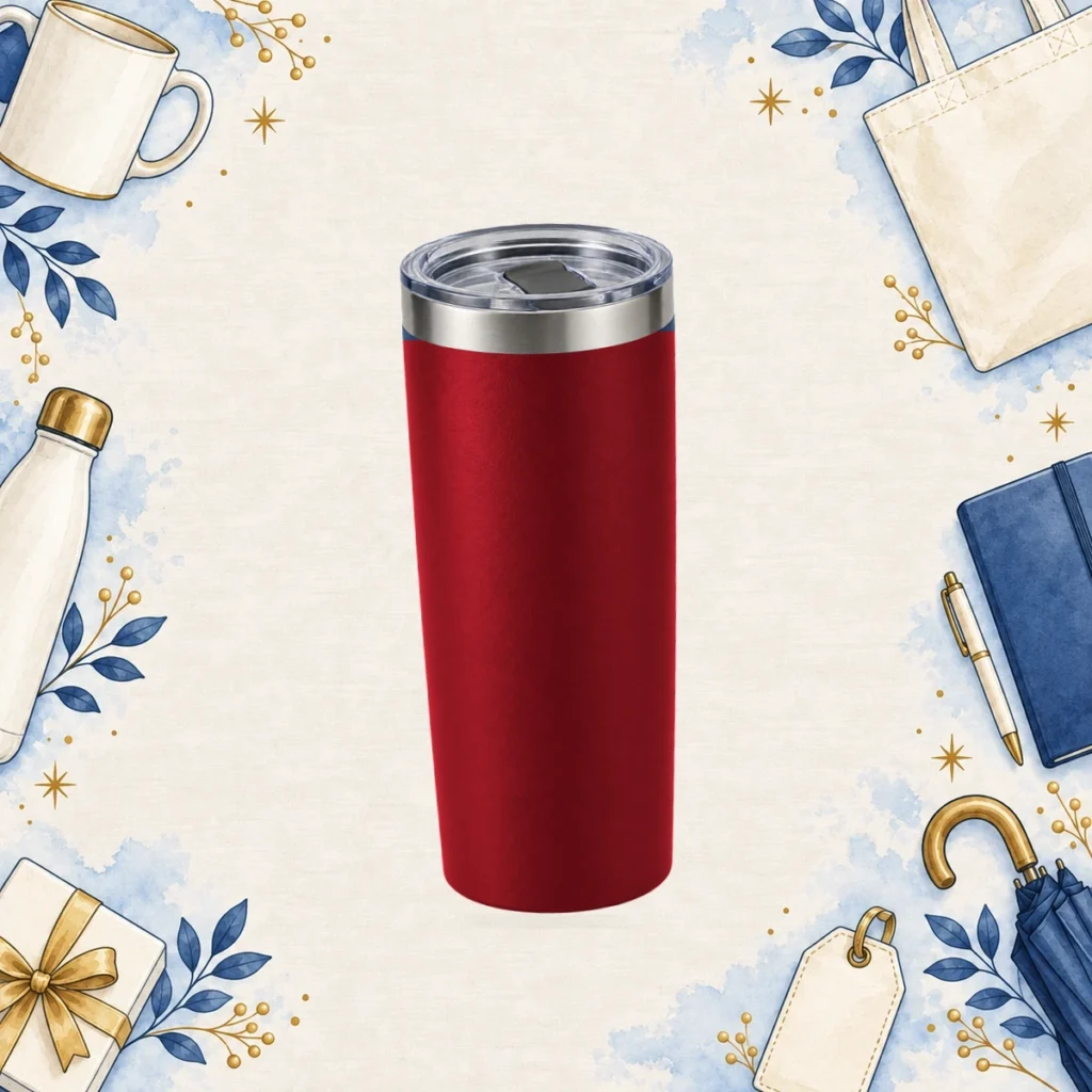 Red lidded tumbler example